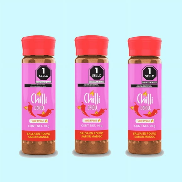 Chilli Deloü | 3 botes sabor Mango Chile en polvo sin azúcar