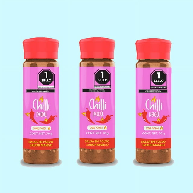 Chilli Deloü | 3 botes sabor Mango Chile en polvo sin azúcar