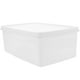 thumbnail image 3 of EeaseMX Caja de almacenamiento rectangular transparente rectangular de plástico de una sola capa de 2.1L contenedor de almacenamiento de alimentos secos con tapa para barra de cocina casera, 3 of 8