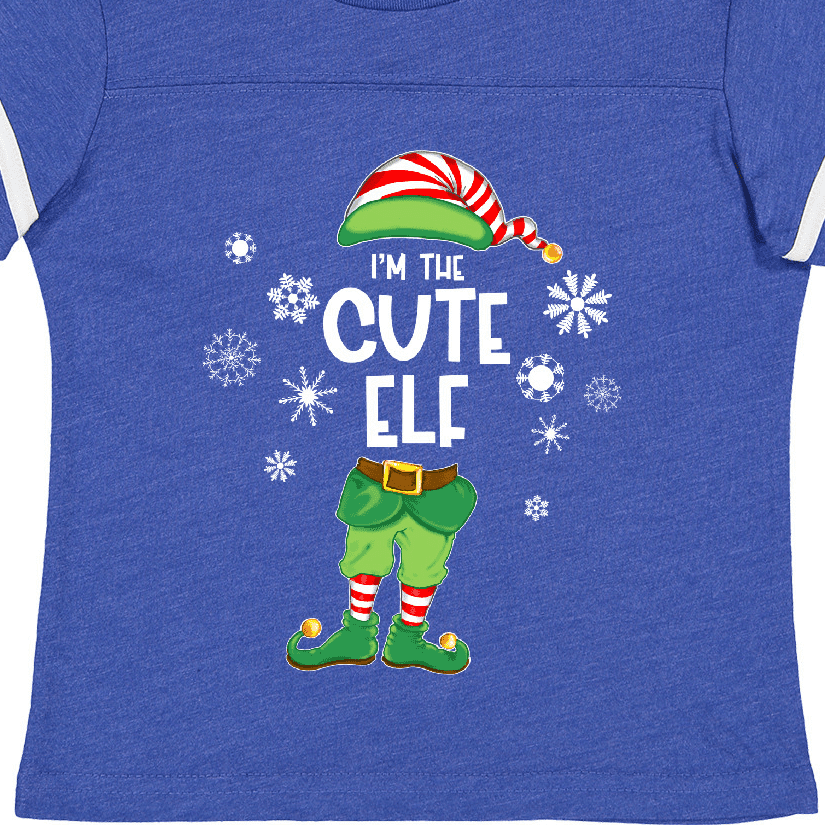 Inktastic Funny Christmas I'm the Cute Elf with Shoes and Hat Boys or Girls Toddler T-Shirt