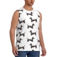 thumbnail image 2 of Haiem Men's Dachshund Dog Puppy Print Tank Tops Summer Sleeveless Cut Off Workout T-Shirts Fitness Vest Athletic Undershirts-XX-Large, 2 of 8