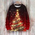thumbnail image 2 of ZQUUVOU Women's Sweater Casual Round Neck Christmas Printed Long Sleeve Knitted Blouse (Red,XL), 2 of 6