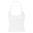 thumbnail image 5 of RMGVDSD Halter Tank Tops For Women Summer Camisole V Neck Slim Fit Ribbed Tank Top Sleeveless Casual Basic Shirts Solid Color Tops Fashion Party Wear, 5 of 5