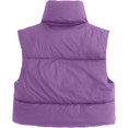 thumbnail image 2 of Shiyifa Veste Courte à Col Montant avec Fermeture Éclair pour Femmes, 2 of 7