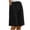Black, variant on Womens Cotton Linen Bermuda Shorts Wide Leg Knee Length Summer Casual Long Shorts High Waisted Drawstring Shorts with Pockets(Coffee,L)