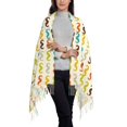thumbnail image 3 of Cauagu Colorful Mustache Print Women Wrap Shawl tassels Scarves Retro Scarf 77.6"X28.3", 3 of 8