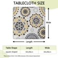 thumbnail image 2 of Charming Vintage Boho Flowers Tablecloth, 34x34 Inch Square Table Cover with Elastic for a Secure Fit on Card Tables, 2 of 6