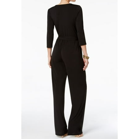 NY Collection - Womens Small Petite Belted Jumpsuit PS - Walmart.com ...