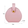thumbnail image 3 of Bolsa de joyería joyero estuche de joyería impermeable de cuero PU soporte de joyería organizador de joyería para mujer mesa de dormitorio de encimera Rosa, 3 of 8
