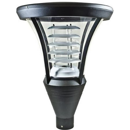 

70W 120V Powder Coated Cast Aluminum Post Top Light Fixture with High Pressure Sodium Lamp Black - 22.75 x 17.25 x 17.25 in.