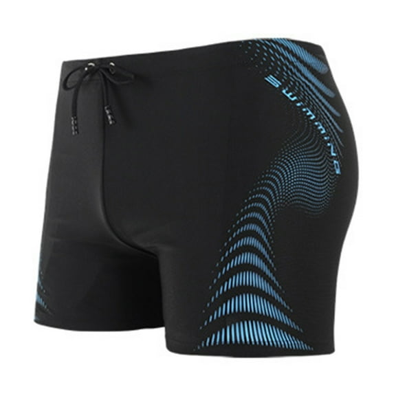 WRKEKC Mens Swim Trunks Line Print Elastic Waist High Stretch Tight Fit Flat Front Quick Dry Breathable Lightweight