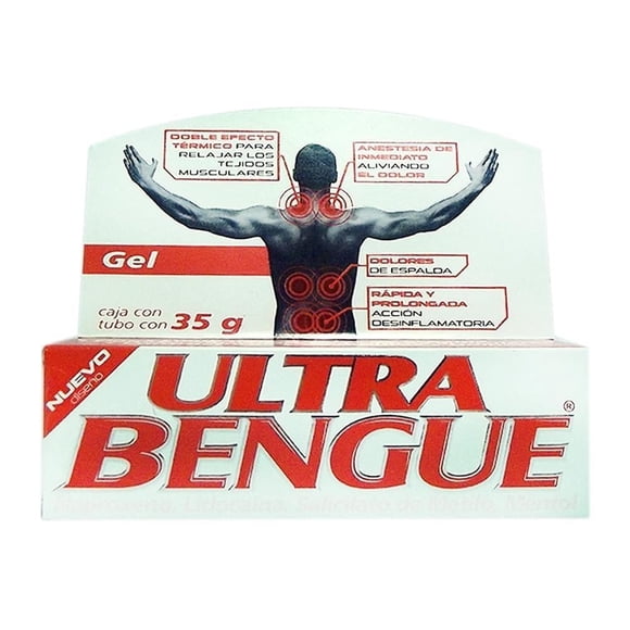 Gel Ultra Bengue Naproxeno, Lidocaína tubo rojo 35 g