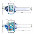 thumbnail image 3 of Running Sports Phone Holder Armbands Zipper Bag for iPhone 13 12 11 XS for Samsung for Xiaomi Fitness Gym Cell Phone Case Arm Bag Pouch (6.5inch), 3 of 7