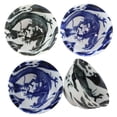 thumbnail image 2 of Ebros Blue & Black Japanese And Chinese Longwei Dragons Ceramic Bowls Pack of 4, 2 of 5