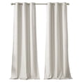 thumbnail image 1 of SunSmart Como Polyester Fabric Total Blackout Window Panel Pair in Ivory, 1 of 15
