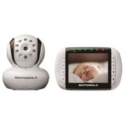 Motorola Mbp36 Remote Wireless Video Baby Monitor with 3.5-inch Color LCD Screen, Infrared Night Vision and Remote Camera Pan, Tilt and Zoom, 3.5 Inch (Renewed)