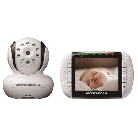 Motorola Mbp36 Remote Wireless Video Baby Monitor with 3.5-inch Color LCD Screen, Infrared Night Vision and Remote Camera Pan, Tilt and Zoom, 3.5 Inch (Renewed)