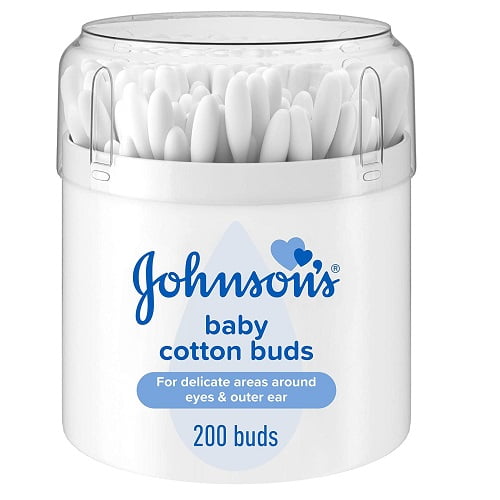 Johnson's Pure Cotton Swabs, 200 Count (Pack of 3)