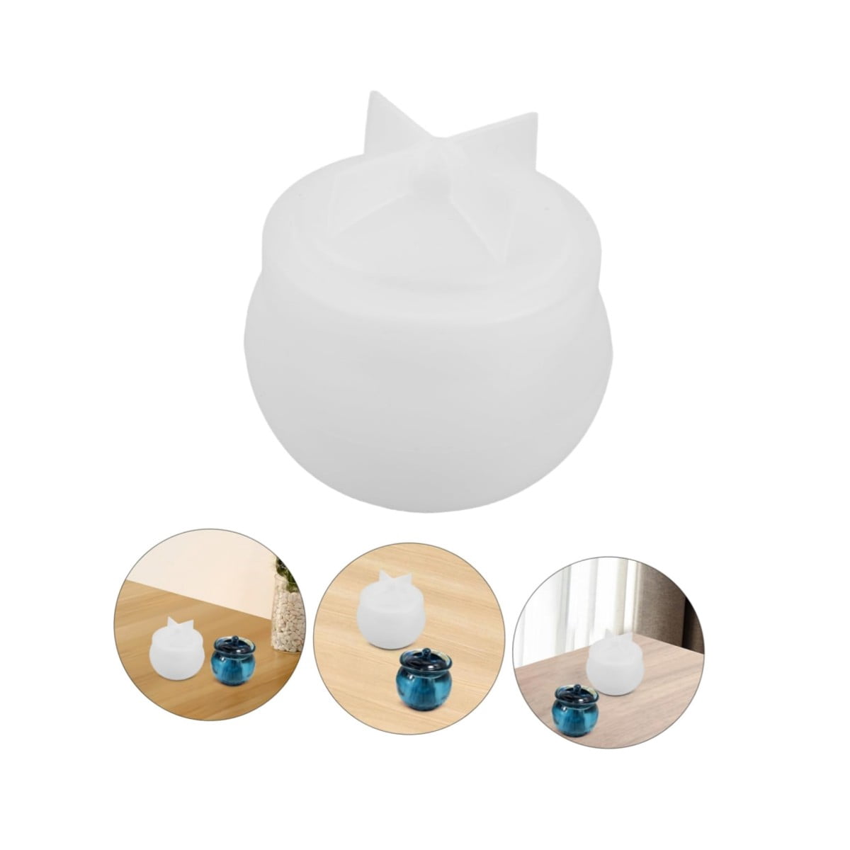 1PC Round Storage Box Silicone Mold, Storage Resin Mold with Lid for Handmade Crafts DIY Storage Jar for Jewelry Ornaments Container