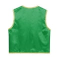 thumbnail image 3 of iixpin Mens Halloween Deluxe Arabian Prince Vest Shiny Stain Open Front Waistcoat Green L, 3 of 5
