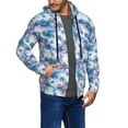 thumbnail image 2 of Naloa Icy Blue Snowflakes Men’s Hoodies, Zip up Hoodie, Sweatshirts,Hoodies for Men Sizes S-3XL-X-Large, 2 of 5