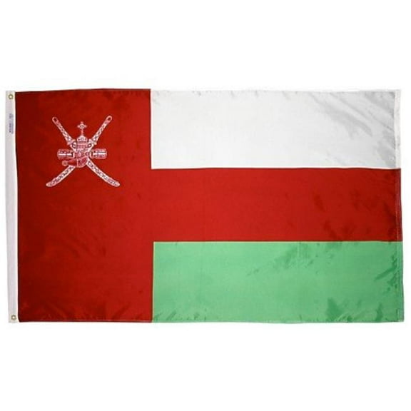 Annin Flagmakers 196480 2 ft. X 3 ft. Nyl-Glo Oman Flag