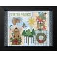 thumbnail image 2 of Phillips, Anita 24x19 Black Modern Framed Museum Art Print Titled - Winter Friends Blue, 2 of 5