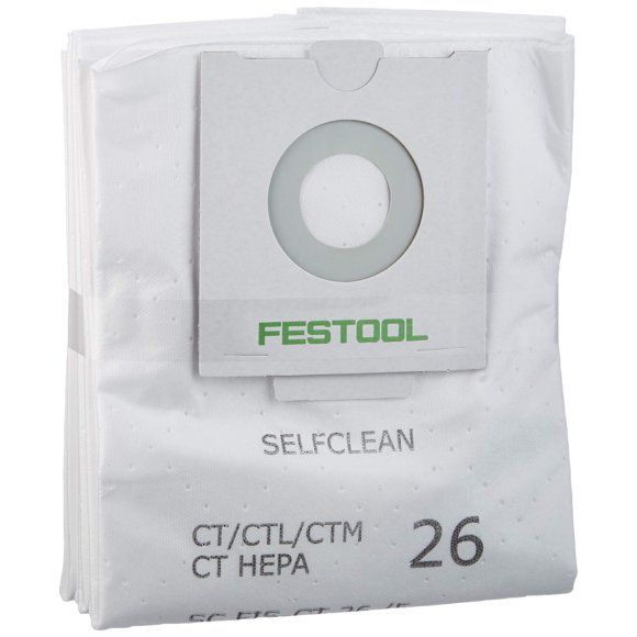 Bolsa de filtro Festool 496187 Selfclean para CT 26 (5 unidades)