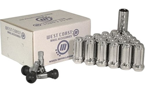 West Coast Accessories W55012S 1/2 Spline Closed End Wheel Lug Nut Installation Kit 5 Lug 