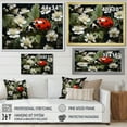thumbnail image 4 of Designart "Spots Pastoral Ladybug Playful painting II" Animals Floater Framed Canvas Art Print, 4 of 7