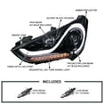 thumbnail image 4 of Spec-D Tuning Glossy Black Smoke LED Projector Headlights w/ Sequential LED Signals Compatible with 2012-2017 Hyundai Veloster, Left + Right Pair Headlamps Assembly, 4 of 7