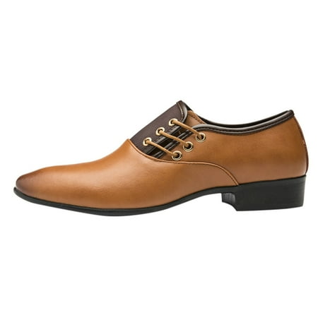 

Classical Style Leather Shoes For Men Slip On PU Leather Low Rubber Sole Block Heel Work Leather Shoe Laces for Mens Boots Men High Top Leather Shoes Skate Shoes Men Leather Mens Leather Dress Shoes