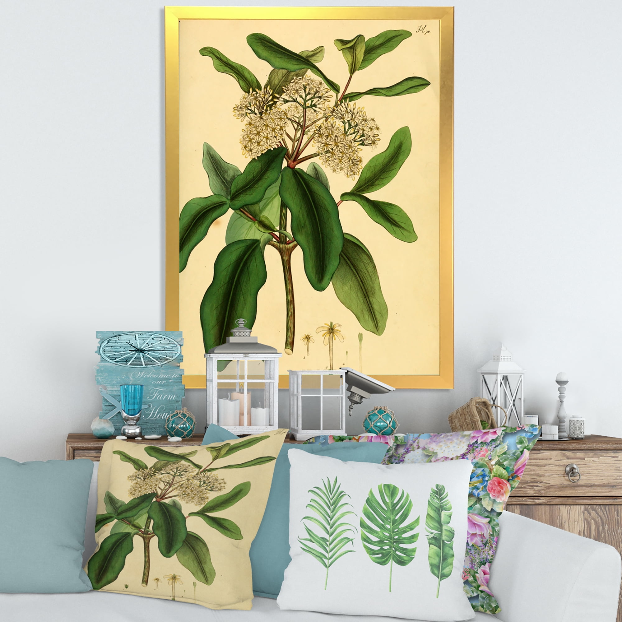Designart 'Ancient Plant Life I' Traditional Framed Art Print