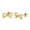 Gold, variant on 925 Silver Bow Stud Earrings, Screw Back Bead Earrings