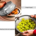 thumbnail image 4 of Vented Collapsible Microwave Splatter Cover for Food,Kitchen dish bowl Plate lid Can be Hung,Dishwasher-Safe,Fruit Drainer Basket,BPA-Free Silicone & Plastic,Grey, 4 of 9
