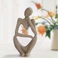 thumbnail image 2 of Resin Thinker Style Abstract Sculptures Statue Modern Desktop Figurines Hand-made Crafts Present for Friends Family, 2 of 5