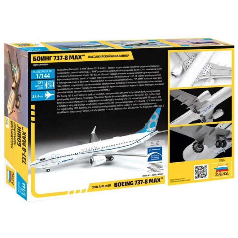Zvezda ZV7026 - Civil Airliner Boeing 737 MAX - Plastic