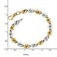 thumbnail image 2 of Primal Gold 14 Karat Two Tone Polished Fancy Link Bracelet, 2 of 4