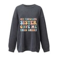 thumbnail image 4 of Jinhomg Womens Oversized Boyfriend Sweatshirt 2025 Trendy Letter Print Y2K Tops Casual Comfy Long Sleeve Drop Shoulder Pullover Daily Wear Dark Gray S, 4 of 6