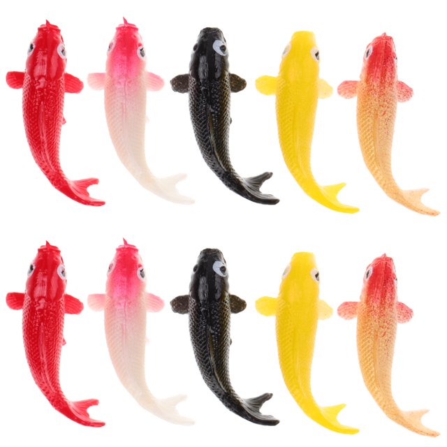 10pcs Miniature Koi Fish Models for Aquarium Decor Realistic Resin Fish Ornaments Mini Koi Fish Models Mini Koi Fish Ornaments
