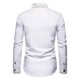 thumbnail image 4 of Hombres Bordado Casual Slim Fit Manga larga Turndown Colorblock Tops Blusa Pompotops oipoqjl26023, 4 of 9