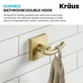 thumbnail image 4 of KRAUS Ventus Bathroom Robe and Towel Double Hook in Brushed Gold, 4 of 9