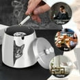 thumbnail image 4 of Yayeee Ashtray with Lid for Cigarette Smokeless Stainless Steel Home Ash Holder, Black Cute Cat, 4 of 7