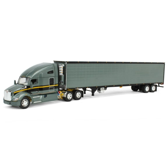 1/64 Gray Kenworth T680 Sleeper & Tandem-Axle Reefer Trailer DCP 60-1859