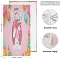 thumbnail image 2 of SKYSONIC 2 Pack Happy Easter Cute Bunny Hand Towels, 3D Spring Flower Kitchen Towel Ultra Soft and Absorbent,Decorative Fingertip Face Towel for Bathroom Hotel, 28.3"x14.4", 2 of 6