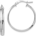 thumbnail image 1 of 14K White Gold Polished Large 3mm Hoop Earrings Made In Peru tf1382w, 1 of 5