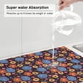 thumbnail image 5 of Vsdgher Leaves Flower Dish Drying Mat Super Absorbent Drying Mat Large Dish Drying Mats for Kitchen Counter Kitchen Drying Mat 24" x 18", 5 of 7