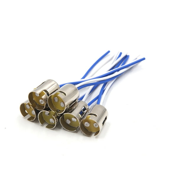 Unique Bargains 6pcs BA15s Light Bulb Dual Head Wiring Harness Socket Connector 12V-36V for Car