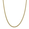 thumbnail image 1 of 14k Yellow Gold 18 Inch 4.3mm 3 Wire Wheat Chain Necklace Pendant Charm Spiga, 1 of 9
