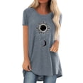 thumbnail image 1 of Pompotops Chemises Mode Décontractée pour Femmes Manches Courtes Tee-Shirt Ample Tunique Blouse, 1 of 4